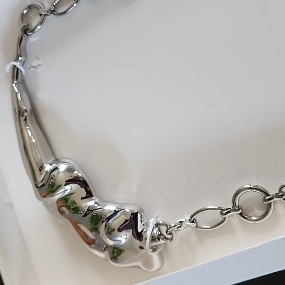 ZARA Metal Torso Chain Link Necklace - Picture 9 of 12